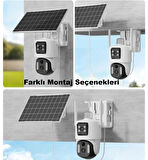 4G Çift Kameralı Geniş Açılı 10X Hibrit Zoom Solar Kamera
