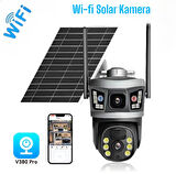 Çift Kameralı Wifi Solar PTZ Kamera V380 Pro Yazılım