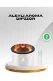 Alev Efektli Aromaterapi Difüzörü – 360 ml Su Hazneli, Sessiz ve Zaman Ayarlı