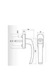Pencere Kolu PVC Silver Model / Plastik  1 Adet