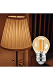 4 Watt Mini Top Ampul Led Filament G45 Amber Cam Rustik Ampul E27 Duy 1800k Amber Işık Rengi 3 Adet