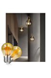 4 Watt Mini Top Ampul Led Filament G45 Amber Cam Rustik Ampul E27 Duy 1800k Amber Işık Rengi 10 Adet