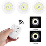 3lü Kumandalı Kabin Led Set Gece Lambası Mutfak Tezgah Altı Dolap İçi Kabin Altı Banyo Aydınlatması
