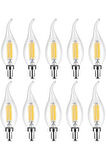 Rustik LED Ampul 4W E14 İnce Duy Gün Işığı 3200K 10 Adet Erd23 Lambam Dimmerli Kıvrık Mum Ampul