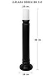 Zita Bahçe Aydınlatması Galata 80 Cm Set Üstü Bahçe Direk Lambası 220v E27 Ip54