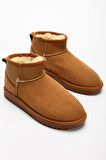 Kadın Kışlık Bot Süet Içi Yünlü Kürklü İnce Tabanlı Bilek Boy Kısa Mini Ug Bot