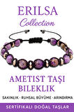 Sertifikalı Terahertz ve Ametist Taşı Bileklik – Ruhsal Huzuru Yakala