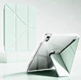 Apple iPad 11.Nesil A3354 A3355 Uyumlu Uyku Modu Kalemlik Bölmeli 3 Katlamalı Kılıf