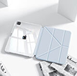 Apple iPad 7/8/9 Nesil Uyumlu Uyku Modu Kalemlik Bölmeli 3 Katlamalı Kılıf