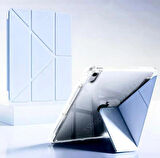 Apple iPad 7/8/9 Nesil Uyumlu Uyku Modu Kalemlik Bölmeli 3 Katlamalı Kılıf
