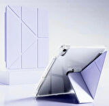 Apple iPad Air 13 inç A3268 A3269 A2898 A2899 Uyumlu Uyku Modu Kalemlik Bölmeli 3 Katlamalı Kılıf