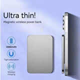 Apple iPhone 16 Plus Uyumlu Slim Magsafe Powerbank 5.000 mAh