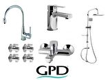Gpd Solus 8 Parça Krom Armatür Musluk Batarya Banyo Seti 