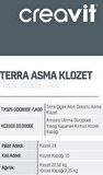 Creavit TP325 Terra Asma Klozet Çiçek Altın Dekorlu Asma Klozet + Duck Yavaş Kapanır Kapak