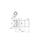 AAK71-A 1/2'' ESPİNA ANKASTRE ARA KESME VALFİ (BÜYÜK VOLAN)(ALTIN