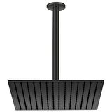 Gpd Ankastre Duş Başlığı Kare Slim Metal 30*30 Cm Siyah ADS21-s