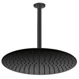 GPD Ankastre Duş Başlığı Oval Slim Metal Ø40 cm Siyah ADS24-S