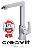 Creavit Avangart Lüx AG8500 Gümüş Banyo Bataryası