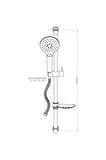 GPD Pedra Siyah Banyo - Lavabo - Sürgülü Duş seti MLB160-S-MBB160-S-DST57-S