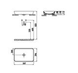 Creavit UL060 60X40 cm Set Üstü Lavabo Antrasit Mat 