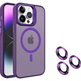 İphone 15 Pro İçin Standlı Lens Hediyeli Magsafe Maksimum Koruma Armor Kılıf