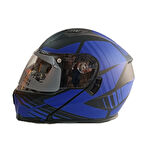 KASK ÇENE AÇILIR VİZÖRLÜ MAVİ-SİYAH RS2 ECE 2206 BELGELİ L BEDEN