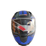 KASK ÇENE AÇILIR VİZÖRLÜ MAVİ-SİYAH RS2 ECE 2206 BELGELİ L BEDEN