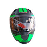 KASK ÇENE AÇILIR VİZÖRLÜ YEŞİL-SİYAH RS2 ECE 2206 BELGELİ XXL BEDEN