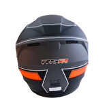 KASK ÇENE AÇILIR VİZÖRLÜ KIRMIZI-GRİ RS2 ECE 2206 BELGELİ XL BEDEN