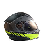 KASK ÇENE AÇILIR VİZÖRLÜ AÇIK YEŞİL-GRİ RS2 ECE 2206 BELGELİ XXL BEDEN