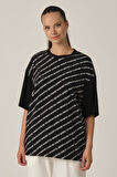 ALEXANDERGARDI BASKILI OVERSİZE T-SHİRT (UN-70417)