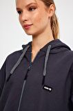 ALEXANDERGARDI FERMUARLI KAPÜŞONLU OVERSİZE SWEATSHİRT (B22-75300)