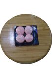4'lü Küçük Yüzen Mum Pembe 100 P