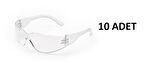 Univet 568.01.00.00 2c-1.2 U 1 Ft Ce Şeffaf İş Gözlüğü 10 Adet 