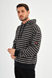 ALEXANDERGARDI ÇİZGİLİ KAPÜŞONLU SWEATSHIRT (UNX-00242)