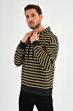 ALEXANDERGARDI ÇİZGİLİ KAPÜŞONLU SWEATSHIRT (UNX-00242)