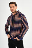 ALEXANDERGARDI ÇİZGİLİ KAPÜŞONLU SWEATSHIRT (UNX-00242)