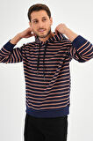 ALEXANDERGARDI ÇİZGİLİ KAPÜŞONLU SWEATSHIRT (UNX-00242)