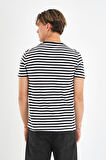 ALEXANDERGARDI V Yaka Çizgili T-shirt