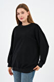 BİSİKLET YAKA UZUN KOLLU UNISEX SWEATSHIRT (UNX-37400)