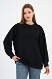 BİSİKLET YAKA UZUN KOLLU UNISEX SWEATSHIRT (UNX-37400)