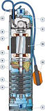 Pedrollo UPm 4/6 GE 5'' Flatörlü Keson Kuyu Pompası