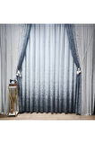 Yeni Tasarım Gri-Antrasit-Füme Serpinti  Sağ/Sol Takım Tül Fon Perde