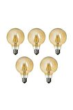 4 Wat Amber Rustik Led Ampül- 5 Li