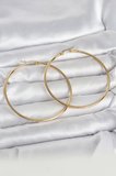 316L Çelik Gold Renk 60 mm Halka Kadın Küpe 5886