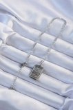 316L Çelik Zincir Eskitme Gümüş Renk Ay Figürlü Tarot Kolye 5886