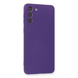 Samsung Galaxy S21 Plus Kılıf Nano İçi Kadife Silikon - Mor