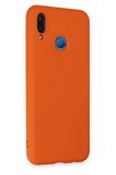 Uray store Huawei P20 Lite Kılıf Nano içi Kadife Silikon - Turuncu