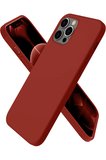 Uray store Apple iPhone 12 Pro Max Kılıf First Silikon - Bordo