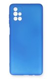 Uray store Samsung Galaxy M51 Kılıf First Silikon - Mavi